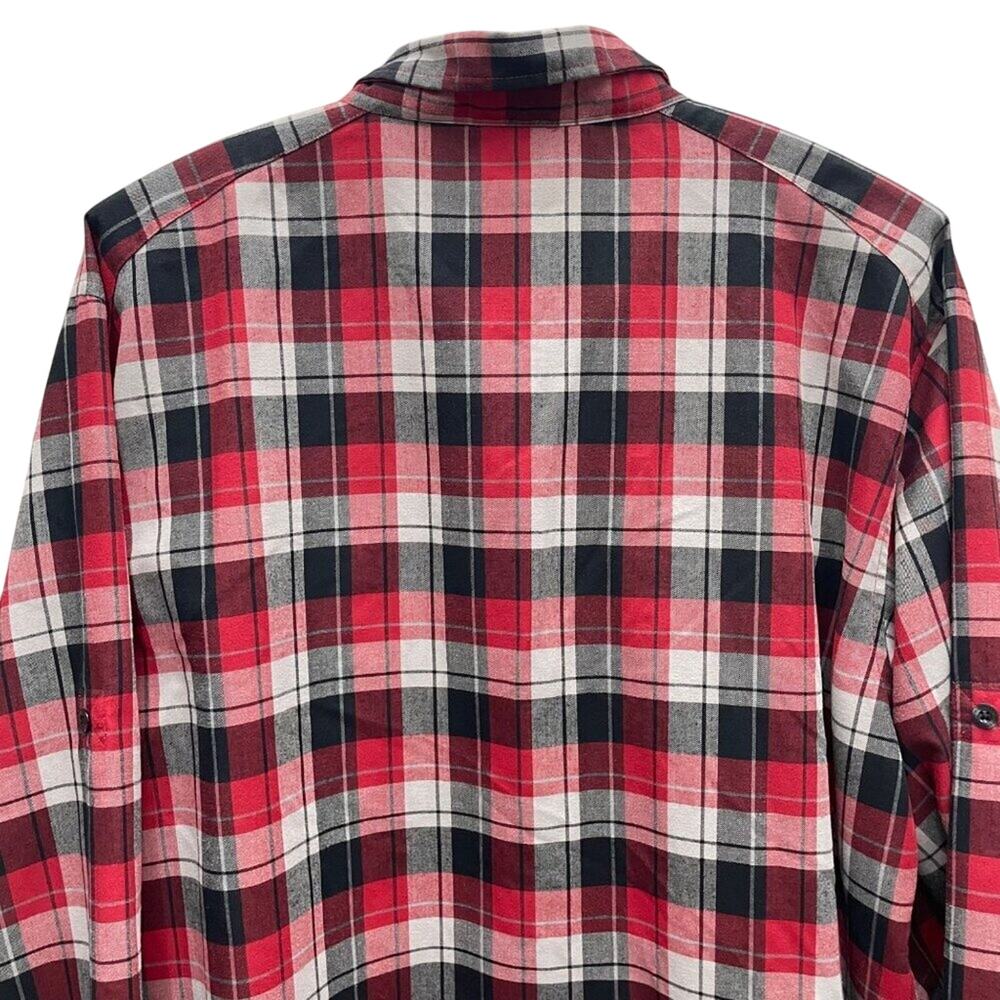 Columbia Omni-Wick Red Plaid Long Sleeve Shirt Men’s Size XL - Picture 11 of 12